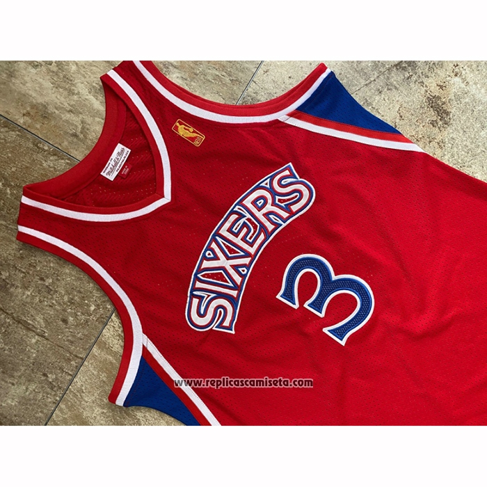 Camiseta Philadelphia 76ers Allen Iverson #3 Mitchell & Ness 1996-97 Rojo